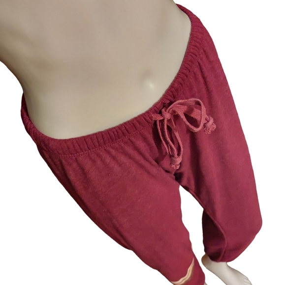 Spiritual Gangster Peace Love Yoga Varsity Stripe Low Rise Joggers - Picture 3 of 15